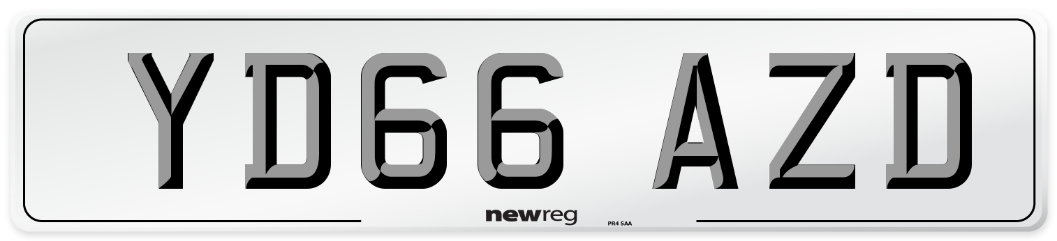 YD66 AZD Number Plate from New Reg